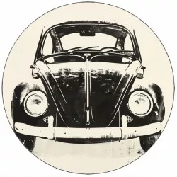 Essbares Papier Volkswagen Beetle schwarz 19,5 cm