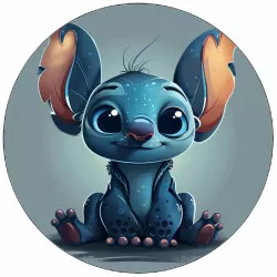 Essbares Papier Stitch sitzend 19,5 cm