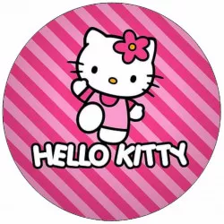 Essbares Hello Kitty-Papier in rosa Kleidung 19,5 cm