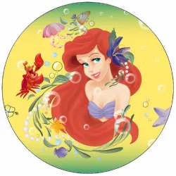 essbares Papier Ariel mit Blume im Haar 19,5 cm