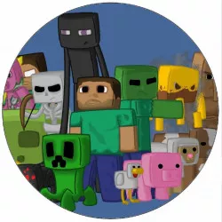 Essbares Papier Minecraft-Charaktere 19,5 cm