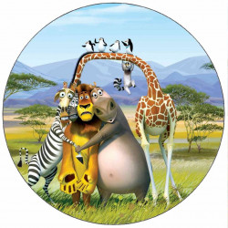 essbare Papier Madagascar Tiere in Afrika 19,5 cm