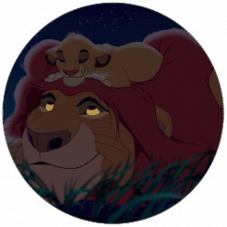 Essbares Papier König der Löwen Simba mit Vater 19,5 cm