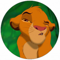 essbares Papier König Löwe Simba im Wald 19,5 cm