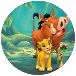 Essbares Papier König der Löwen Simba, Timon und Pumbaa 19,5 cm