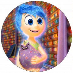 Essbares Papier In Kopf Freude mit Beutel 19,5 cm