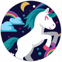 Essbares Einhornpapier im Weltraum 19,5 cm