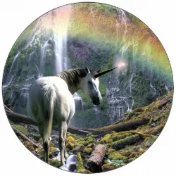 Essbares Einhornpapier und Regenbogen 19,5 cm