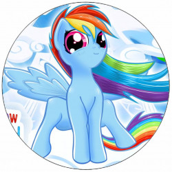 Essbarer Papier My little pony Rainbow Dash 19,5 cm