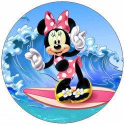 Essbares Papier Minnie für Surfbrett 19,5 cm