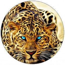 Essbares Papier liegender Jaguar 19,5 cm