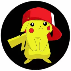 Essbares Pikachu-Papier mit Cap, 19,5 cm