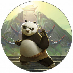 Essbares Papier Kung Fu Panda Beim Training 19,5 cm