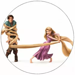 Essbares Papier Am Haarsträhne von Lotta und Eugen mit Haaren 19,5 cm