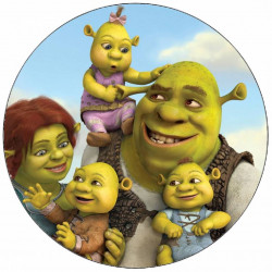 Essbares Papier Shrek und Familie 19,5 cm