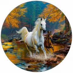 essbares Pferdefutterpapier in der Herbstnatur 19,5 cm