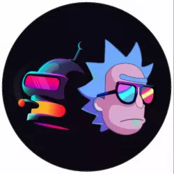 Essbares Papier „Futurama“ – Bender und Rick, 19,5 cm