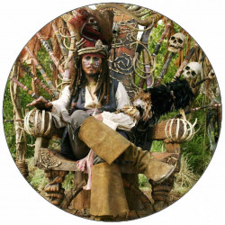 Essbares Papier Jack Sparrow als Schamane 19,5 cm