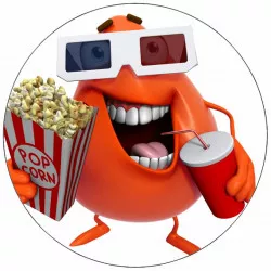 essbares Monster-Papier mit Popcorn 19,5 cm