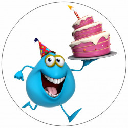 Essbares Monster-Papier mit Kuchen 19,5 cm