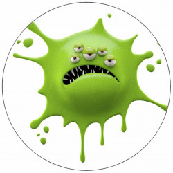 Essbares Monster-Papierchen, das geschmolzen ist, 19,5 cm