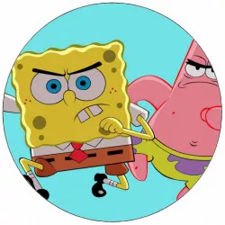 Essbares Papier Spongebob und Patrick 19,5 cm