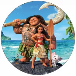 Essbares Papier Mutige Vaiana und Moana 19,5 cm