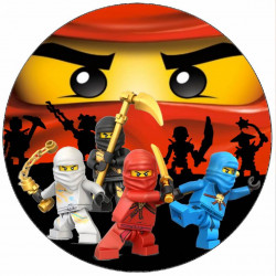 Essbares Lego Ninjago Papier Poster Kämpfer 19,5 cm