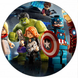 essbares Lego Avengers Papier 19,5 cm