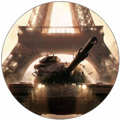 Essbares Papier World of Tank und Eiffelturm 19,5 cm