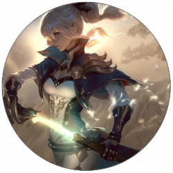 Essbares Papier Fantasy Bild Kampferin 19,5 cm