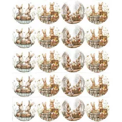 Essbares Ausschneidepapier für Muffins Ostern Mix 5 cm