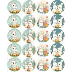 Essbares Ausschneidepapier für Muffins Ostern Mix 5 cm