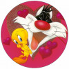 Essbares Papier Looney Tunes Silvester und Tweety Herz 19,5 cm