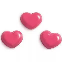 Schokoladen-Dekoration Herzchen rosa (20 Stück)