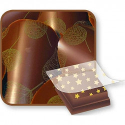 Bombasei Transferfolie Blätter grün 36,5 x 25 cm