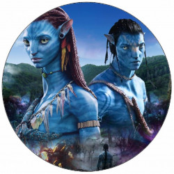 Essbares Papier Silhouette eines Baumes 19,5 cm