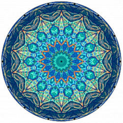 Essbares Papier Blaue Mandala 19,5 cm
