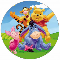 Essbares Papier Bärchen Pooh und Freunde 19,5 cm