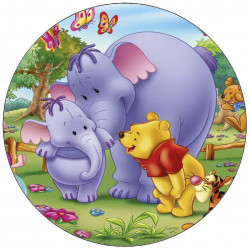 Essbares Papier Bärchen Pooh und das Elefantenbaby 19,5 cm