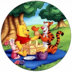 Essbares Papier Winnie Puuh Picknick mit Freunden 19,5 cm