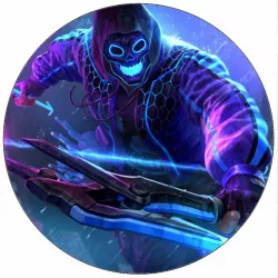 Essbares Papier Fortnite Neon-Skelett 19,5 cm