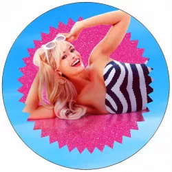 Essbares Papier Barbie (Margot Robbie) 19,5 cm