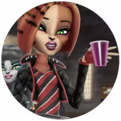 Essbares Papier „Monster High“-Puppe mit Kaffee, 19,5 cm