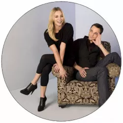 Essbares Papier The Big Bang Theory - The Big Bang Theory Penny und Sheldon 19,5 cm