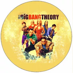 Essbares Papier The Big Bang Theory - The Big Bang Theory gelbes Hintergrund 19,5 cm