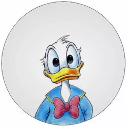 Essbares Papier Donald Duck ohne Mütze 19,5 cm