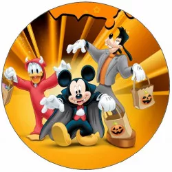 Essbares Papier Enten-Donald, Micky und Goofy Halloween 19,5 cm