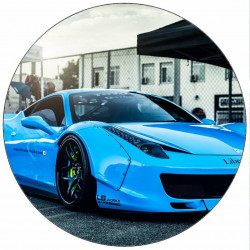 Essbares Papier Ferrari 458 blau 19,5 cm