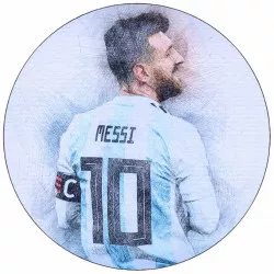 Essbares Papier Lionel Messi Porträt 19,5 cm
